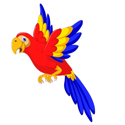 Grafik eines Papagei